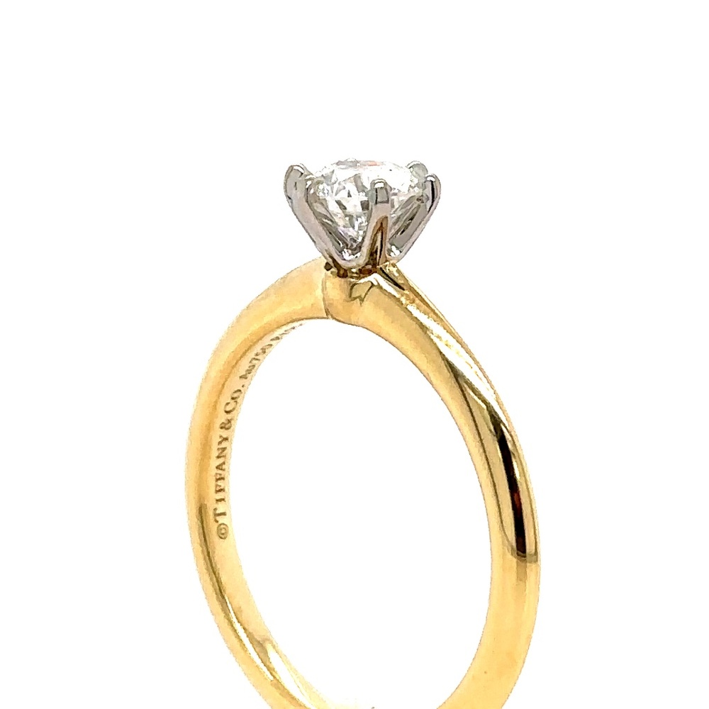 Tiffany & Co Yellow Gold .5ct Diamond Ring - Picture 4 of 15